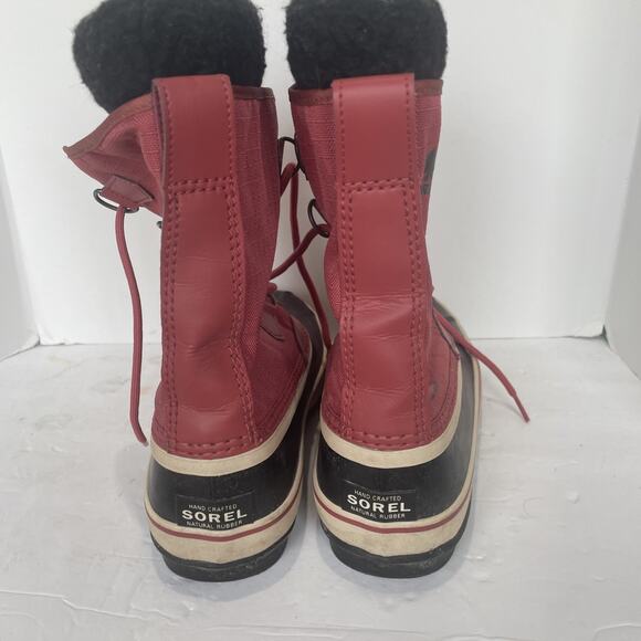 Womens Sorel Winter Carnival Waterproof Snow Boots Rose Dust Black Size 9.5. - Picture 4 of 7